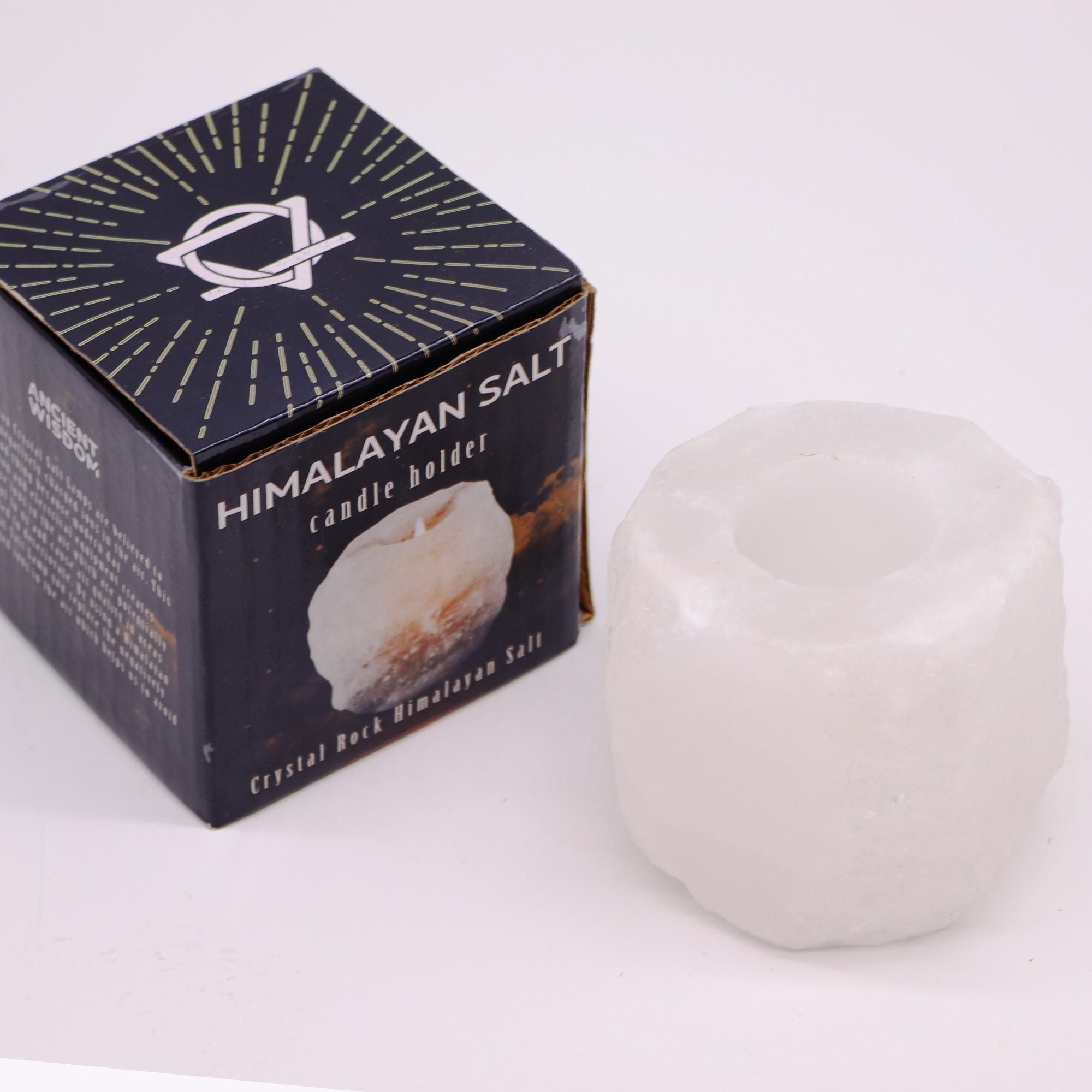 Crystal Rock Himalayan Salt Candle Holder for Unique Home Decor