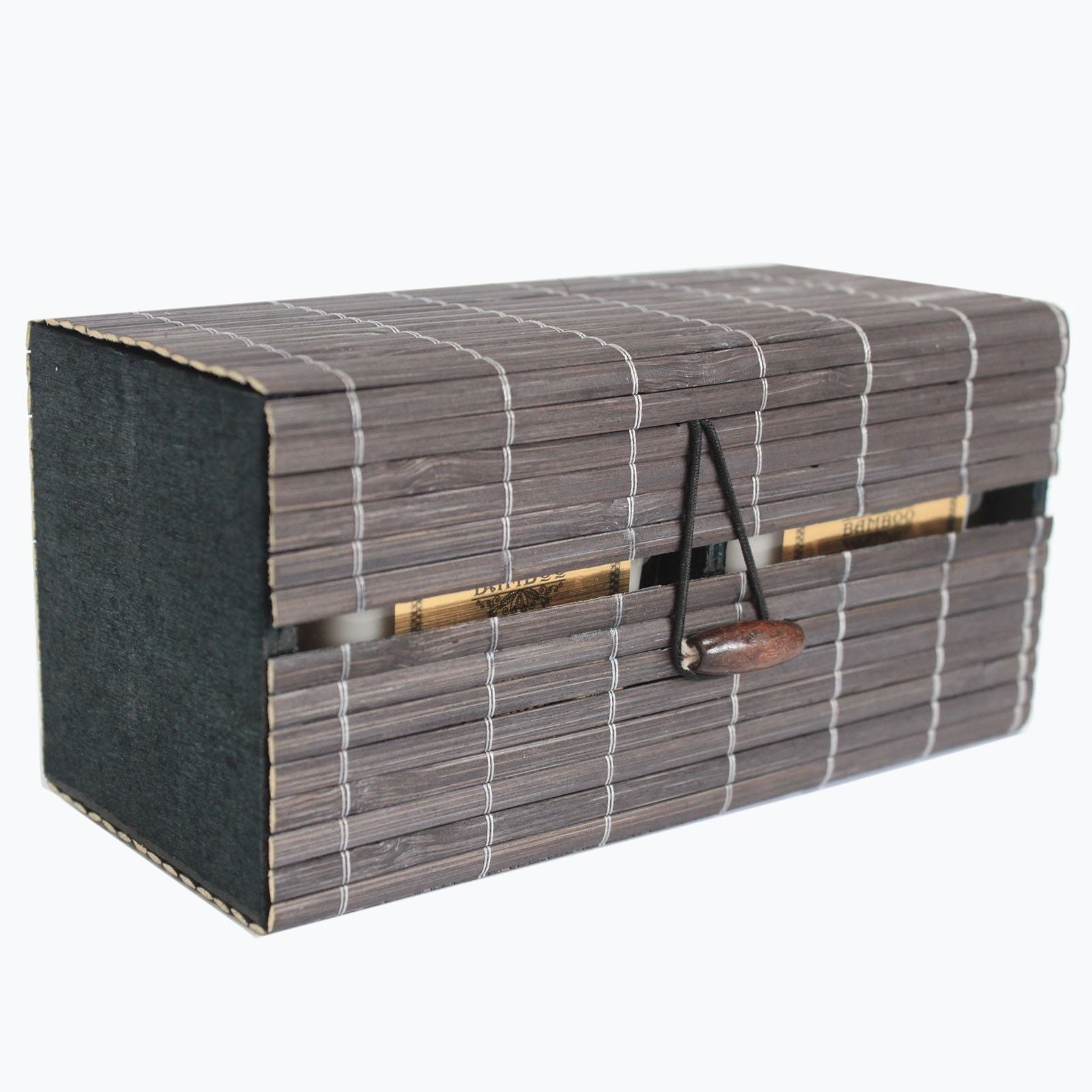 Double Box Slatted Bamboo Candle and Gift Box for Elegant Gifting