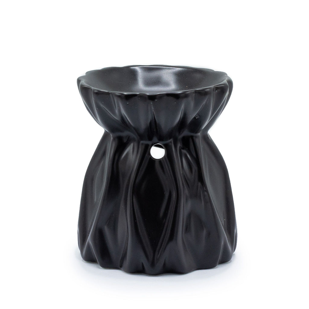 Geometric Black Oil Burner for Aromatic Home Fragrance Decor