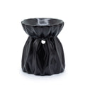 Geometric Black Oil Burner for Aromatic Home Fragrance Decor