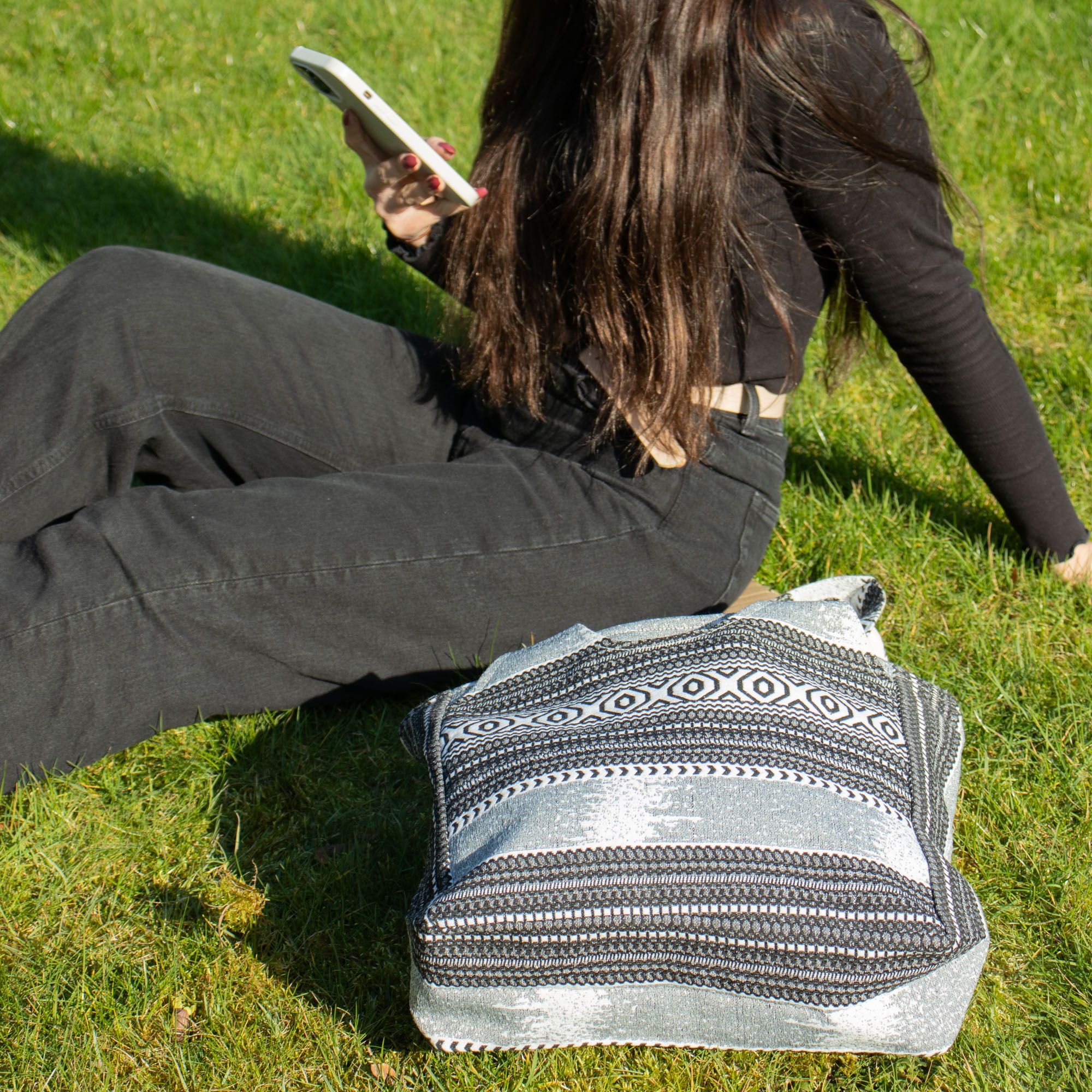 Nomad Sari Jacquard Natural Wander Muse Bag for Everyday Use