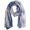 Nomad Sari Party Shine Scarf in Dusky Blue with Gold Thread