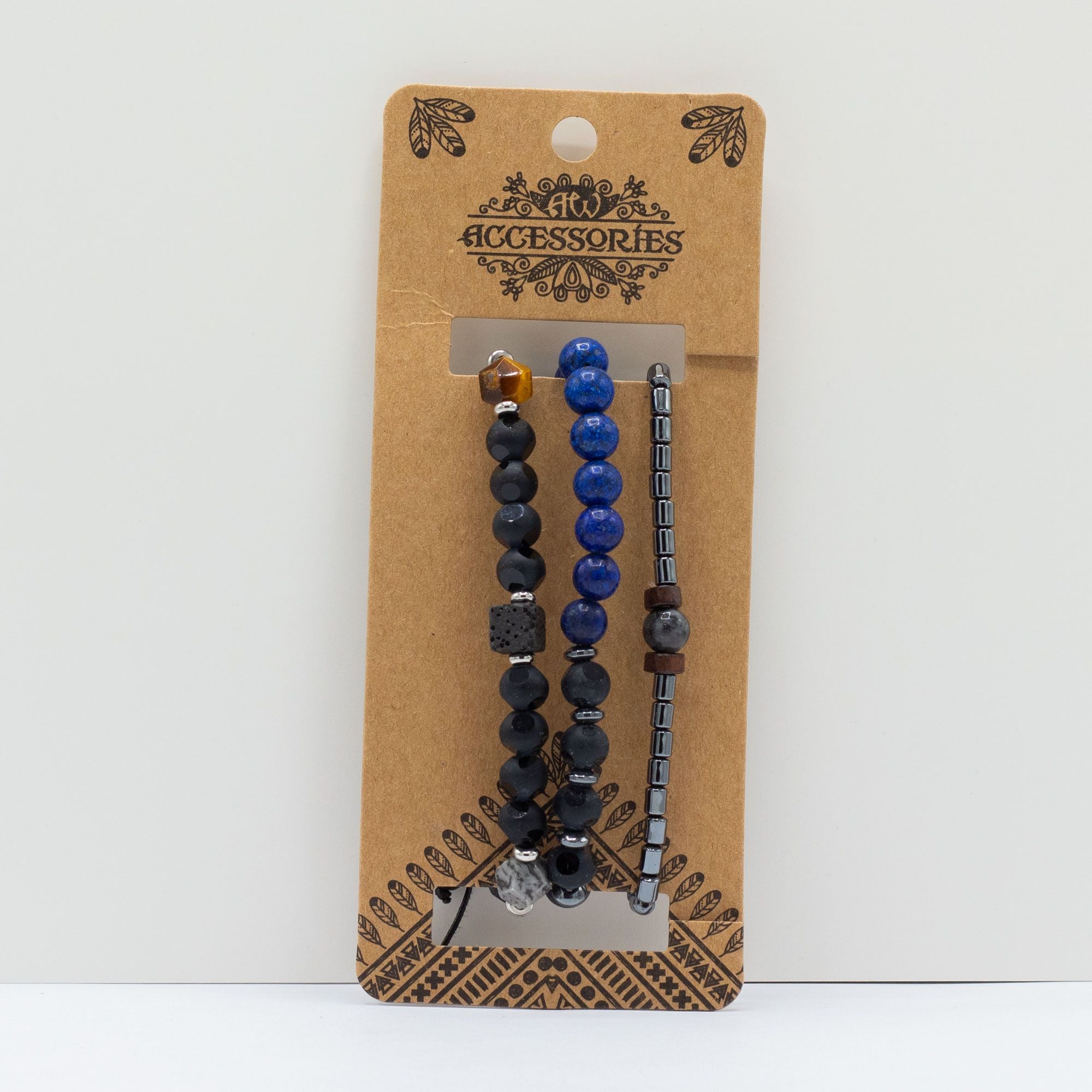 Mens Premium Bracelet Sets in Stylish Blues for Modern Looks