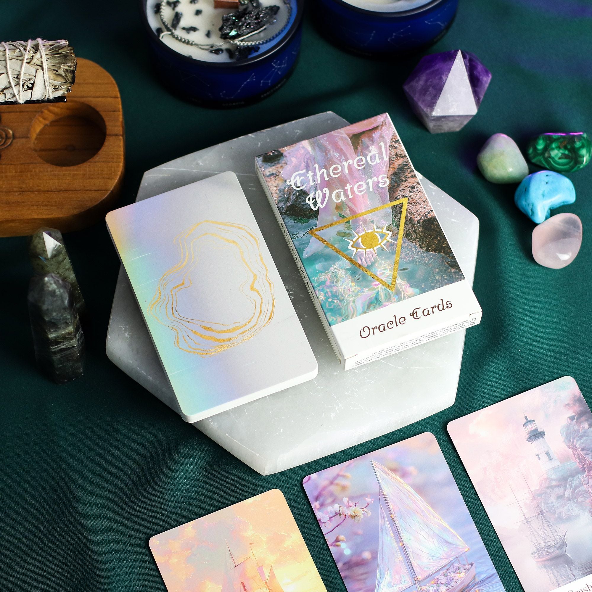 Ethereal Waters Oracle Cards for Intuitive Guidance and Reflection