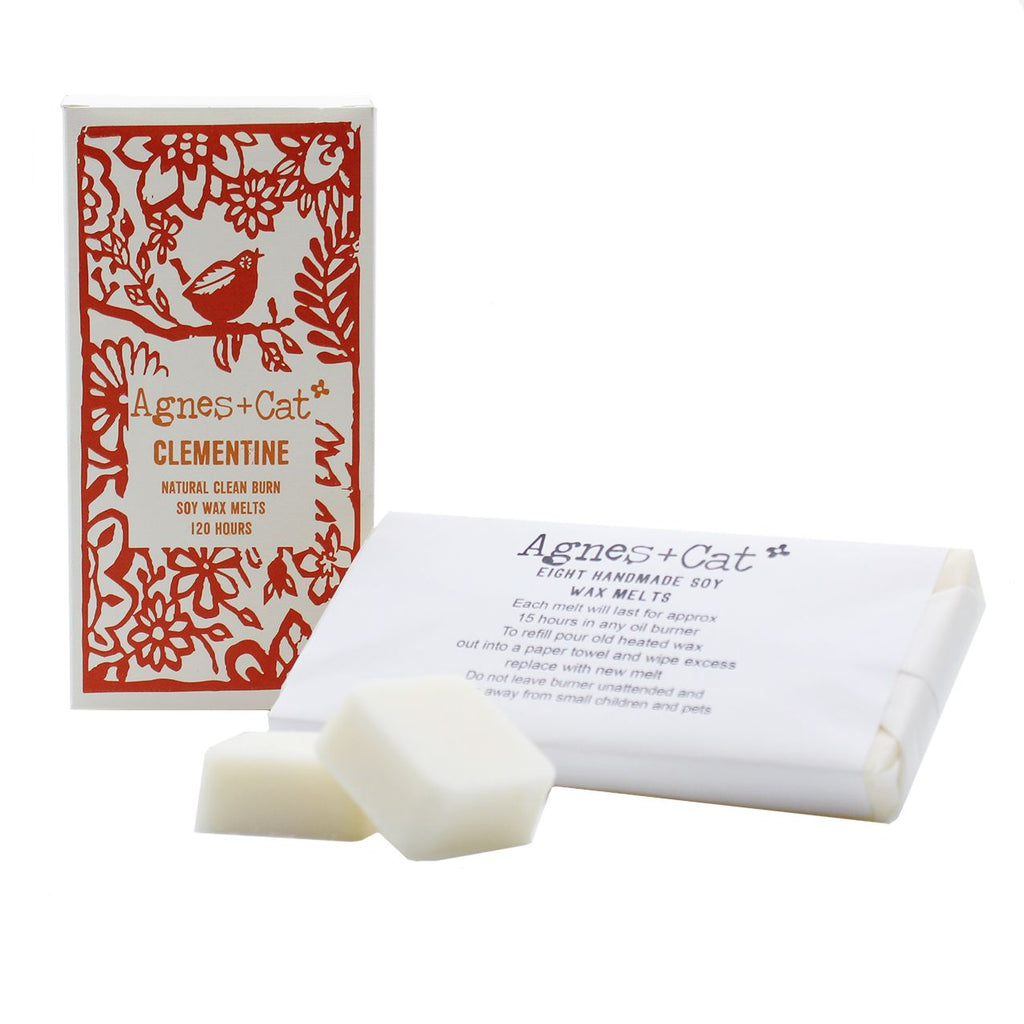 Agnes + Cat Box of 8 Wax Melts Clementine for Fresh Fragrance