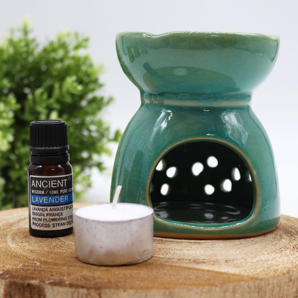Blue Tree of Life Oil Burner for Fragrance and Home Decor