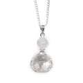 Gemstone Healing Hands Pendant with Rock Quartz Design