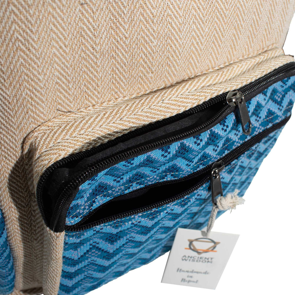 Standard Kathmandu Backpack with Dhaka Design in Blue