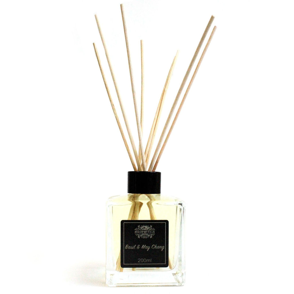 200ml Basil & Maychang Essential Oil Reed Diffuser for Home Fragrance