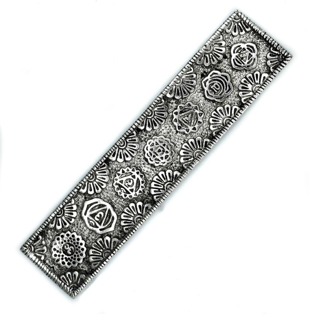 Polished Aluminium Chakra Long Incense Holder for Home Decor