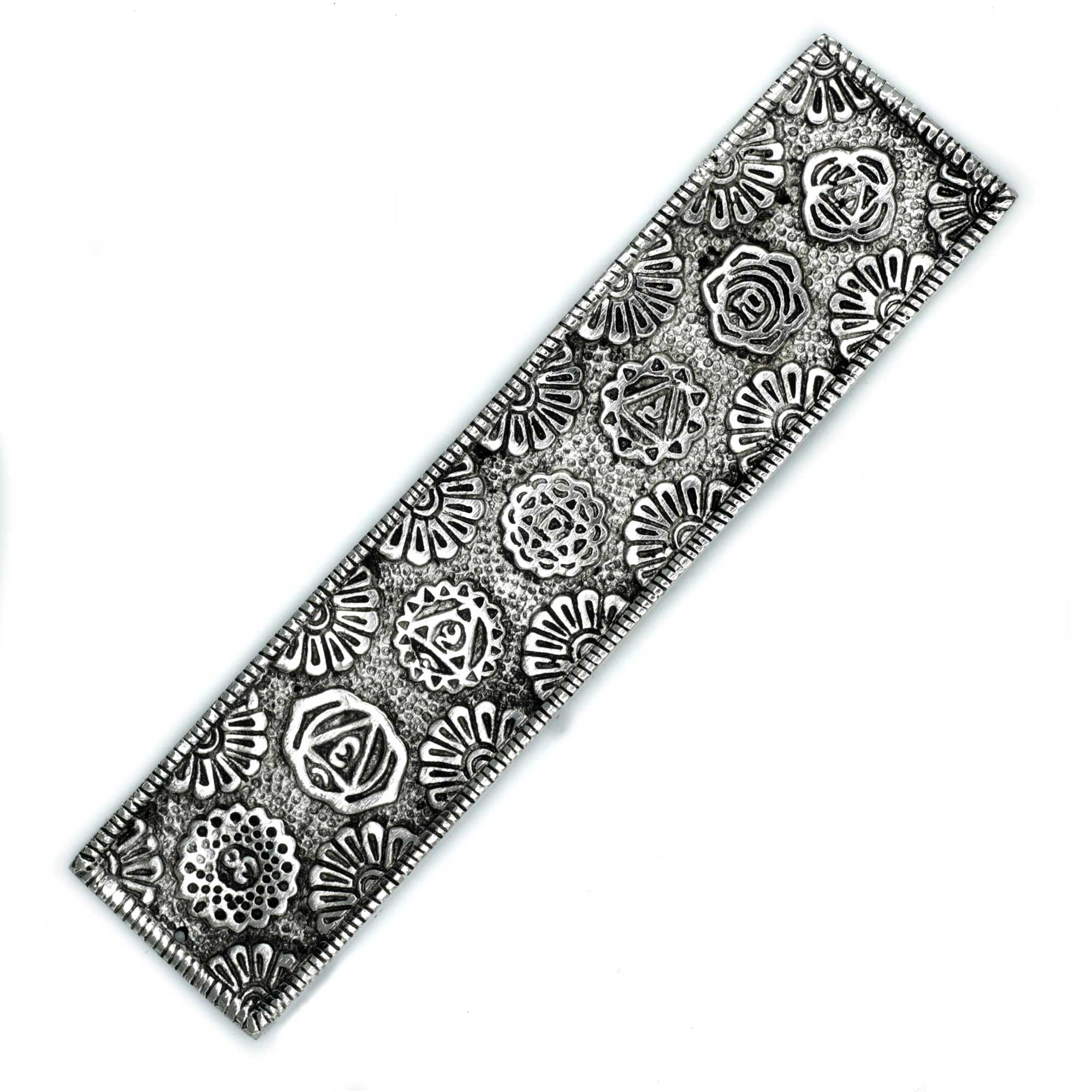 Polished Aluminium Chakra Long Incense Holder for Home Decor