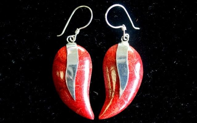 925 Silver Mangos Earrings with Vibrant Colour for Evening Style