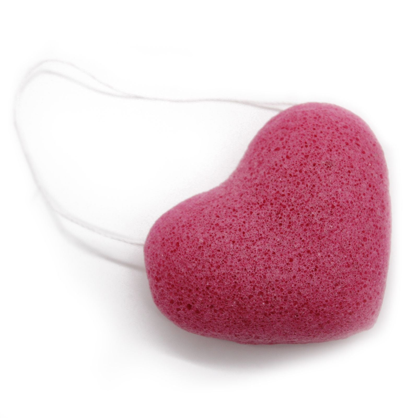 Konjac Heart Sponge Rose for Gentle Cleansing and Exfoliation