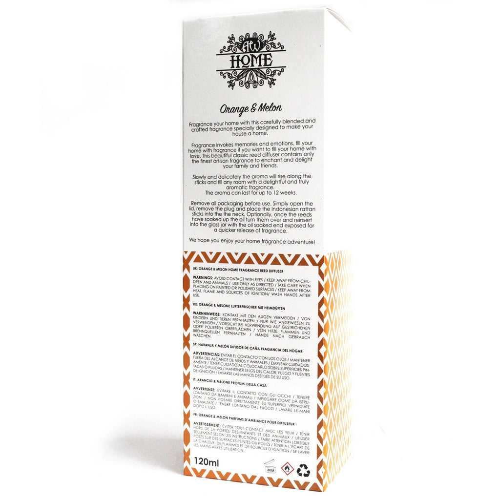120ml Reed Diffuser Orange and Melon for Home Fragrance