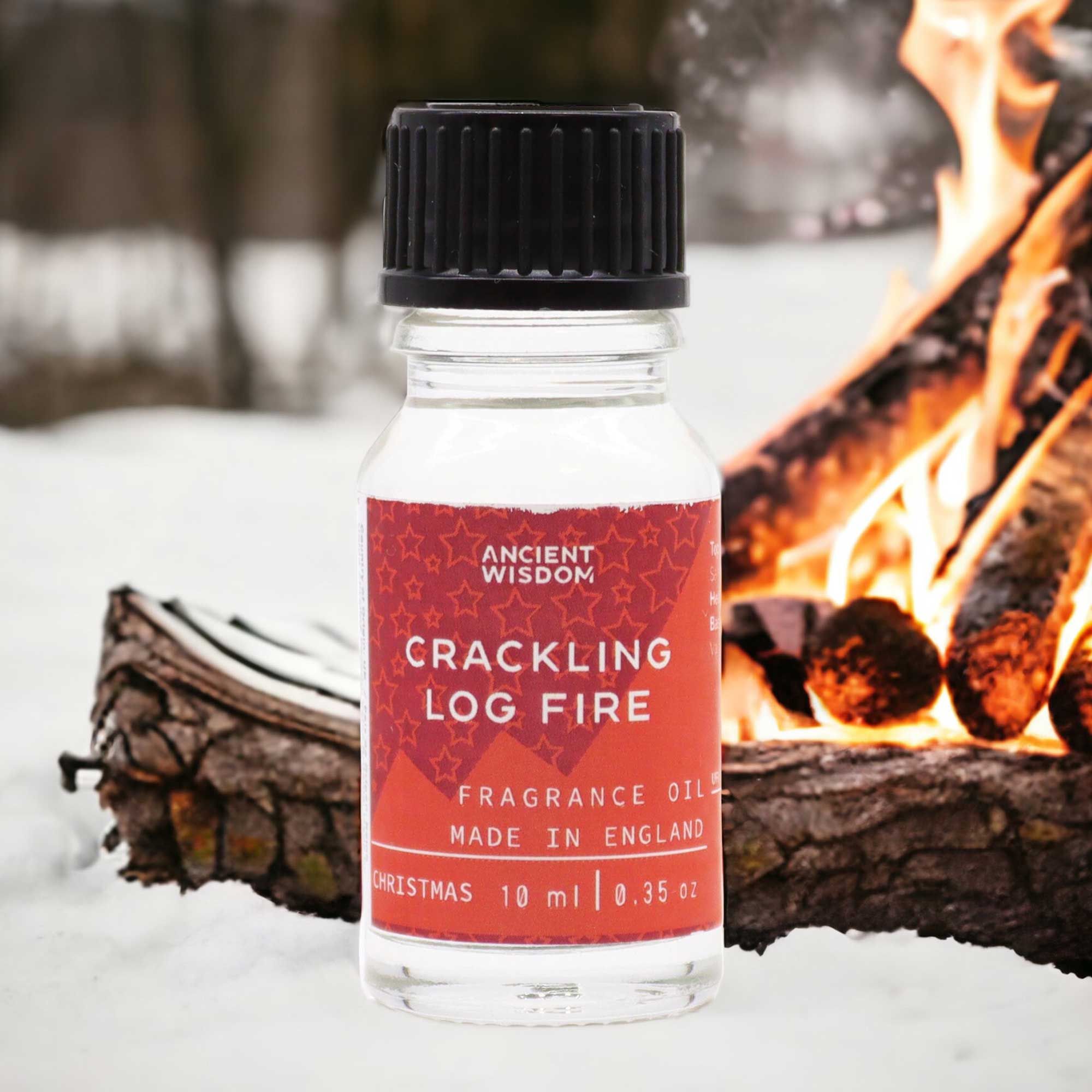 Crackling Log Fire Fragrance Oil 10ml for a Warm Cosy Ambience