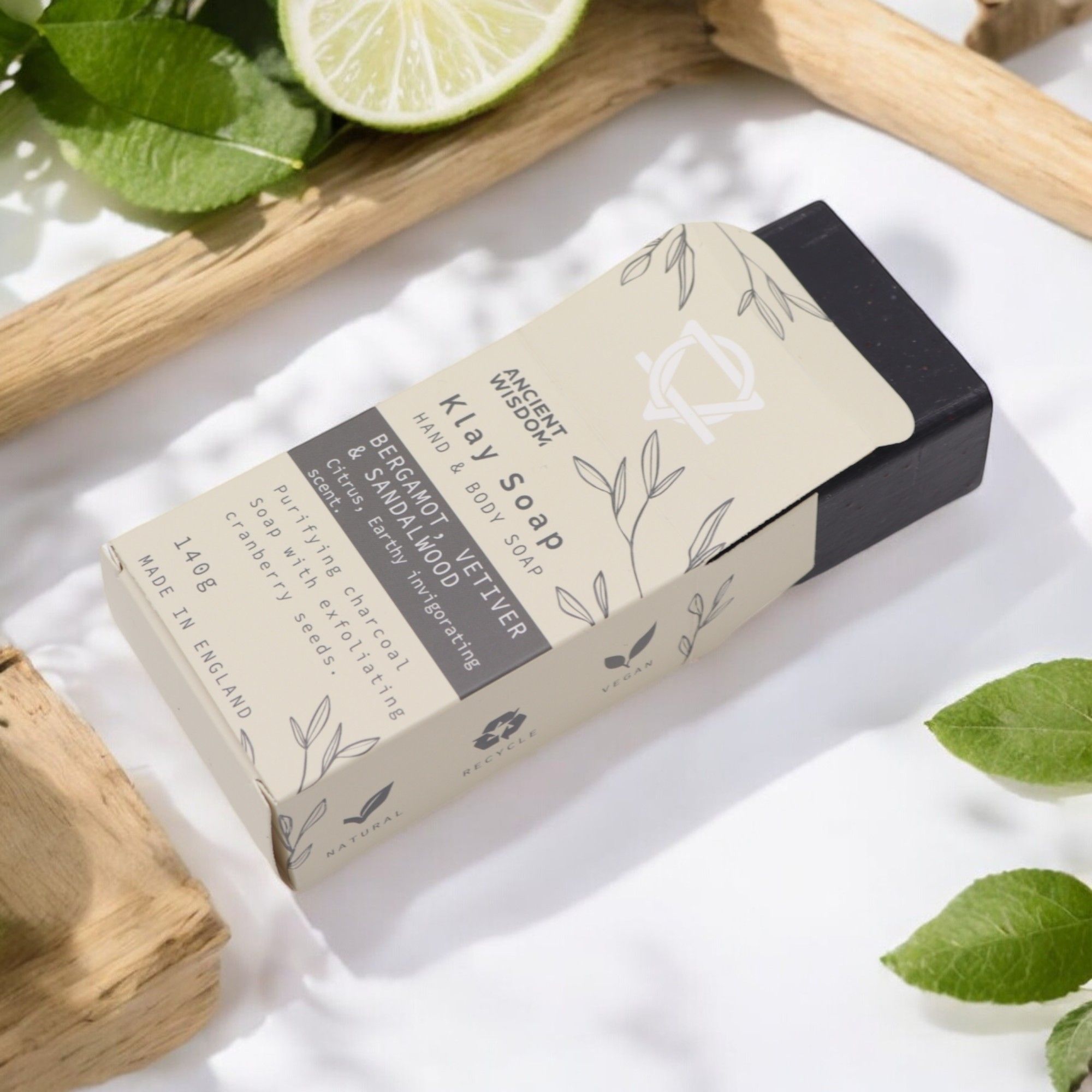 Klay Soap Bergamot & Sandalwood for Deep Cleansing and Nourishing