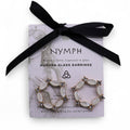 Pearl Vintage Glass Loop Earrings with Elegant Rounded Design