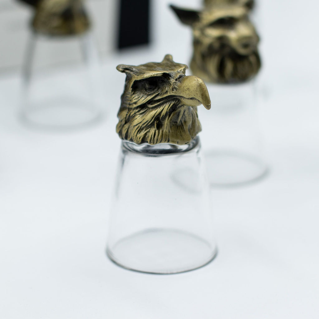 Gift Set of 12 Bottom Up Shot Glasses with Mystical Creatures