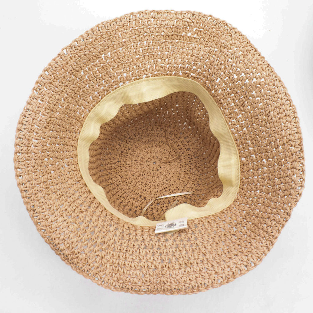 Nomad Sari Floppy Straw Sun Hat in Rose Blush for Summer Fun