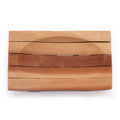 Classic Mahogany Soap Dish with Elegant Grid Drainer Design