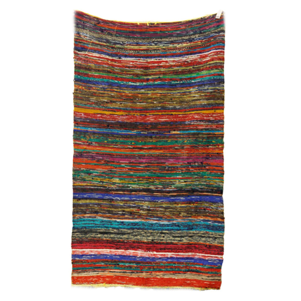 154 x 90cm Luxury Rag Rug in Bright Yellow for Home Decor Styling