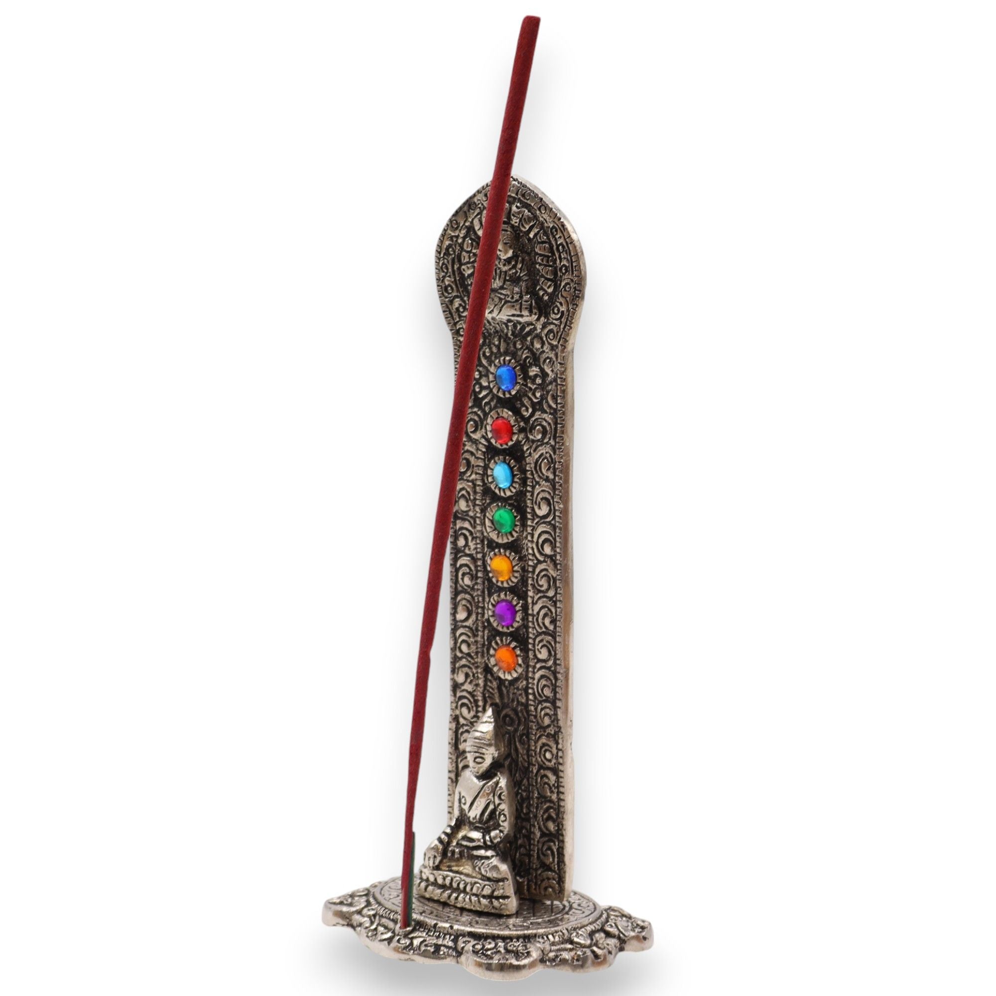 7 Chakra Tower Buddha Incense Holder for Meditation Spaces