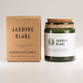 Greenman Woodwick Soy Candle Jasmine Glade in Green Glass Jar