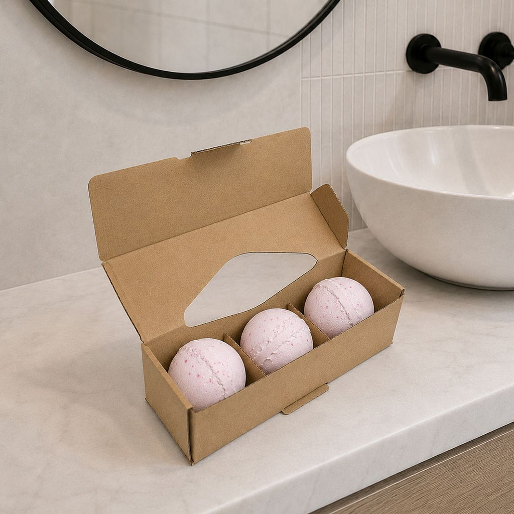 Set of 3 Warming Potion Bath Bombs for Relaxing and Soothing Baths