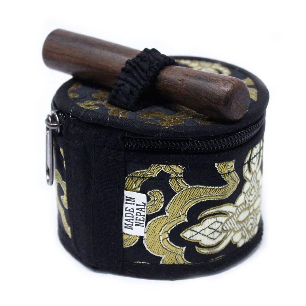 Mini Singing Bowl Gift Set Black with Cushion and Stick Included