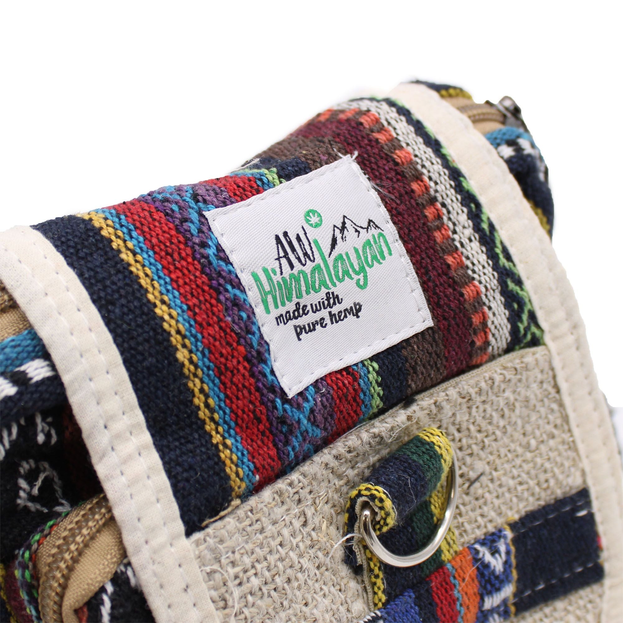 Body Cross Natural Hemp & Jhari Travel Bag for Everyday Use