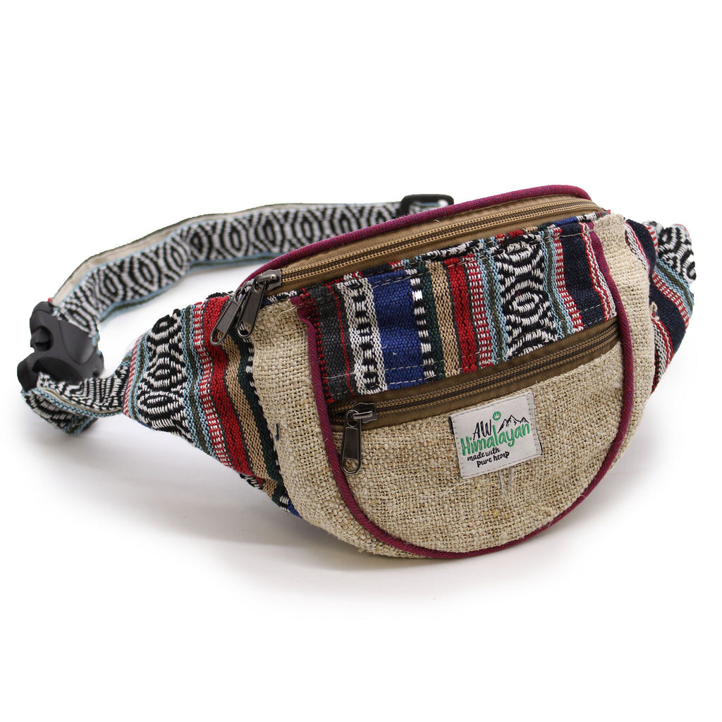 Bum Bag Hemp & Cotton with Assorted Designs for Everyday Use