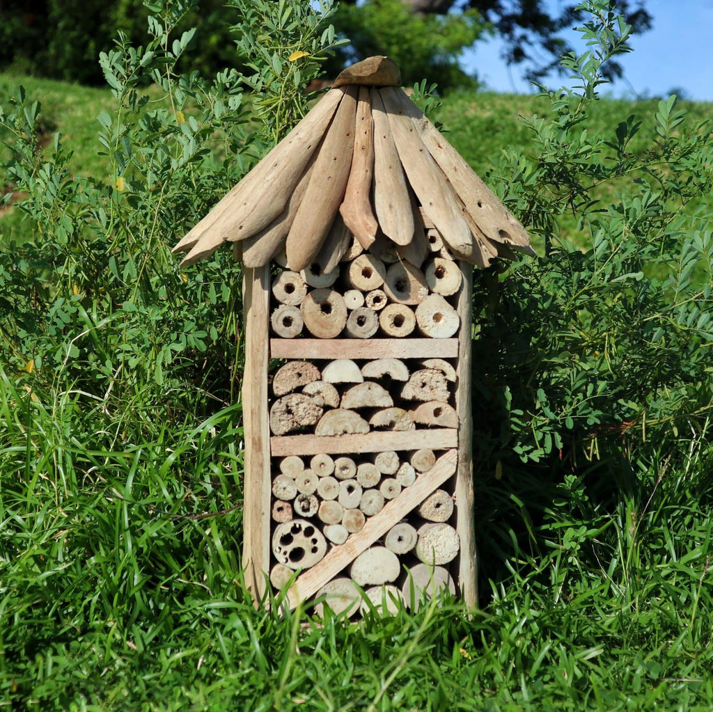 Driftwood Bee and Insect Highrise Box for Beautiful Garden Decor