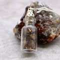 Bottled Gemstones Necklace with Amethyst Stones in Vial