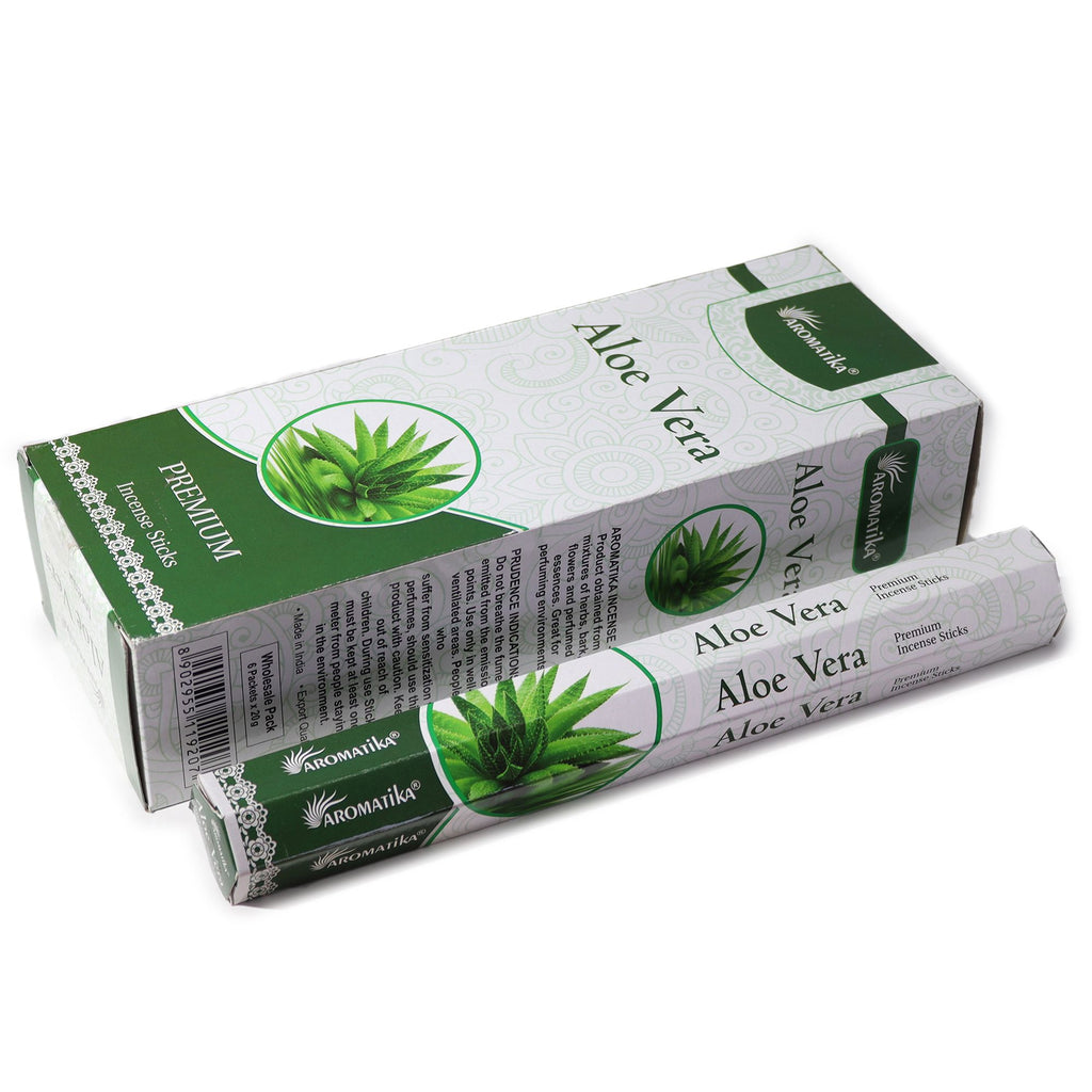 Aromatika Charcoal Free Hex Incense Sticks with Aloe Vera Scent