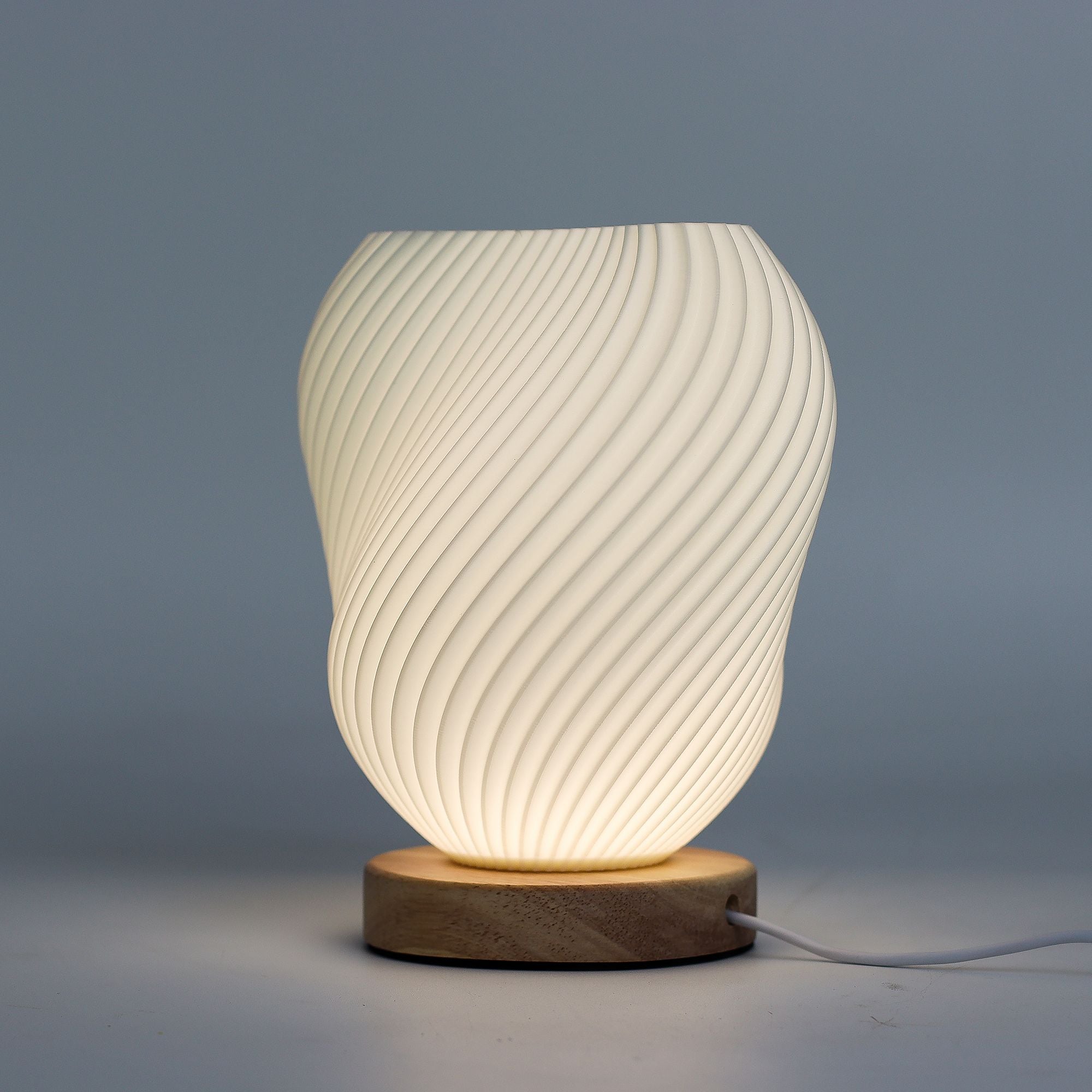 Shell Twisted New Wave Lamp with USB and 3 Brightness Settings