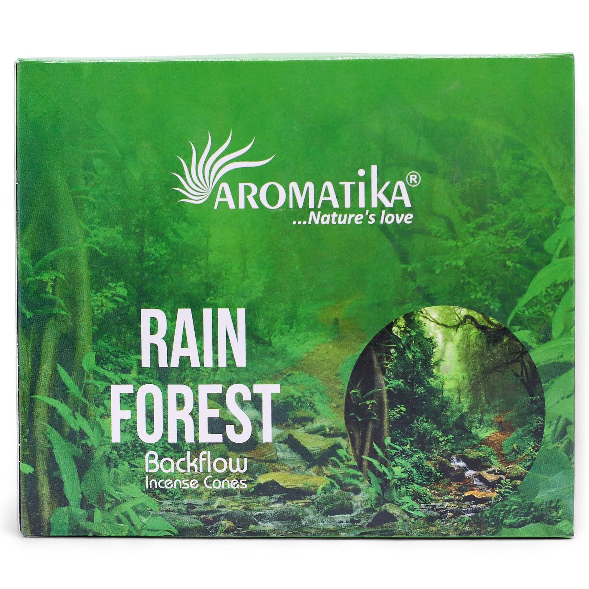 Pack of 10 Masala Backflow Incense Cones with Rain Forest Aroma
