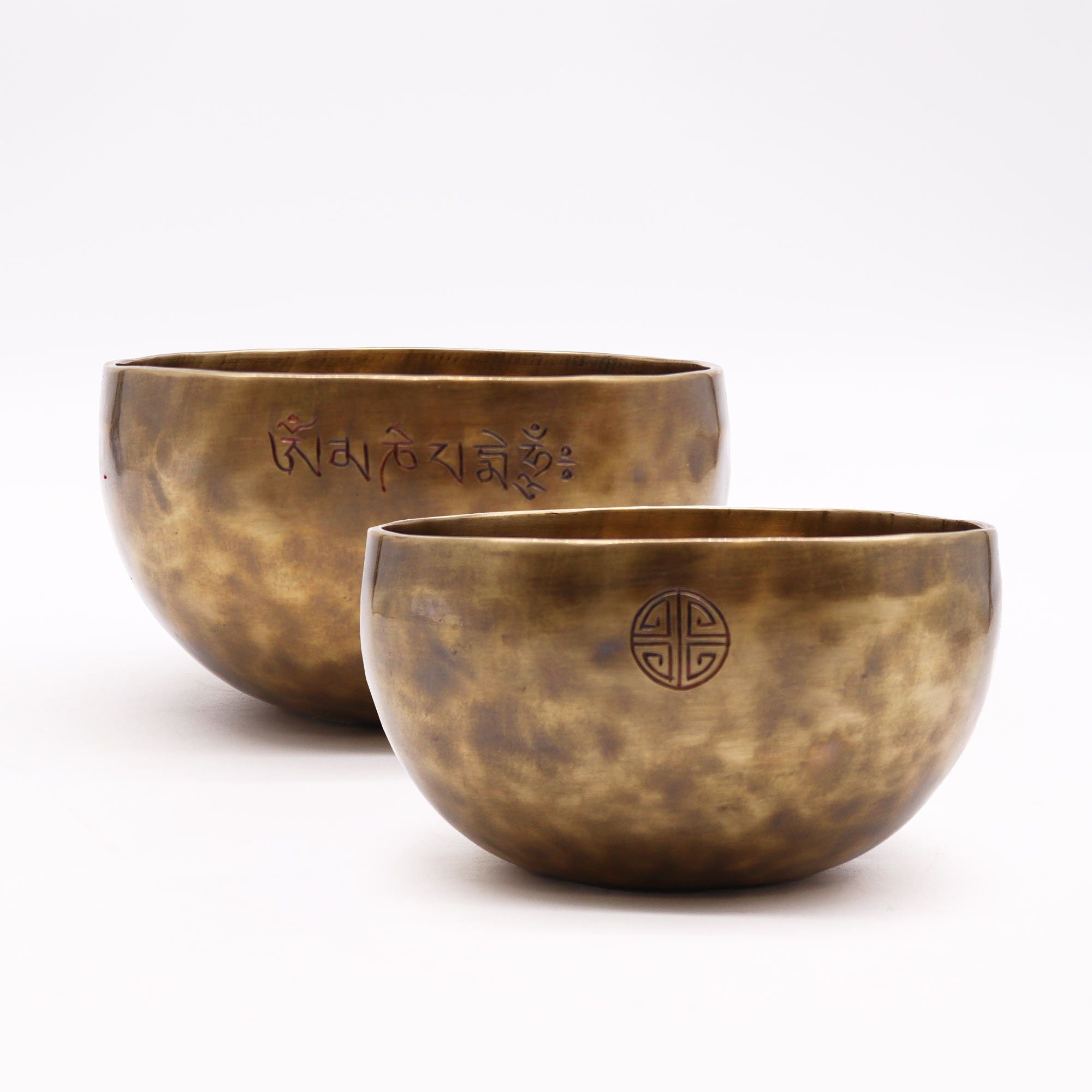 Large Nepalese Moon Singing Bowl Unique Tibetan Bowl 17cm 850g