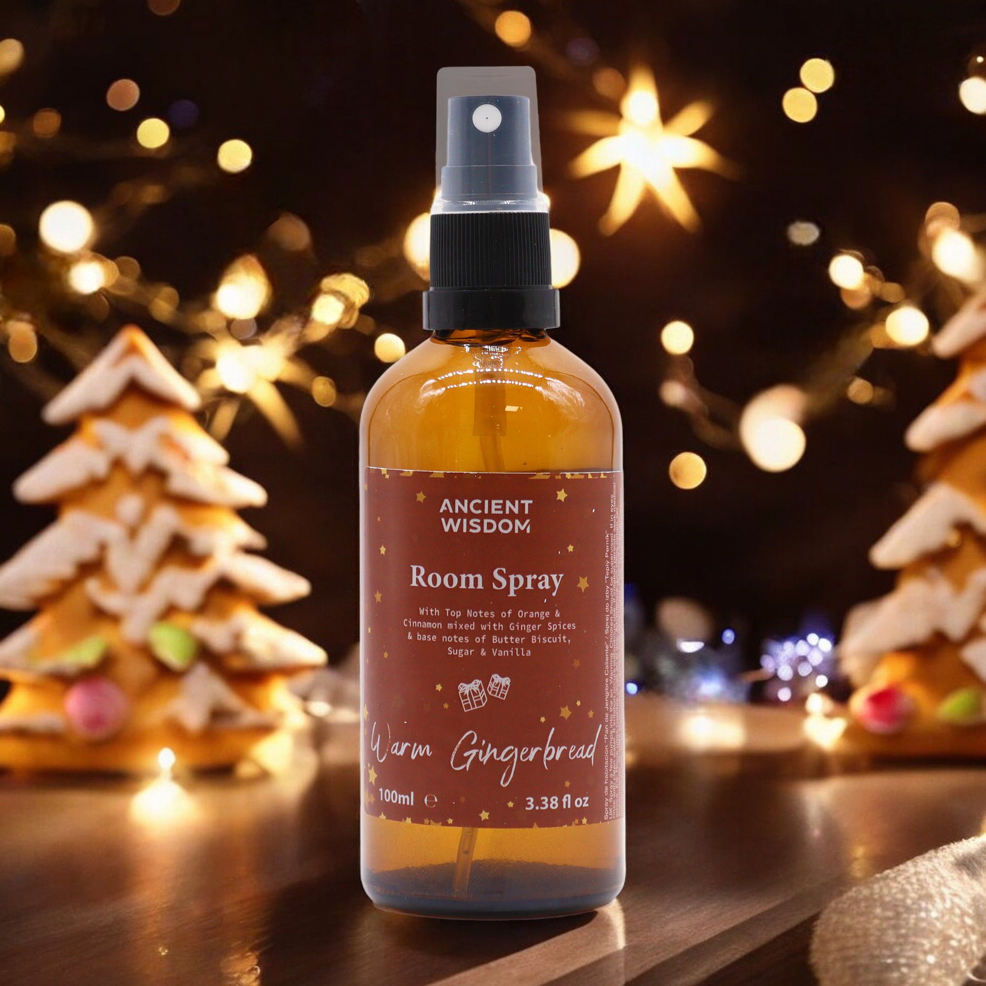 Warm Gingerbread Room Spray 100ml for Festive Holiday Scents