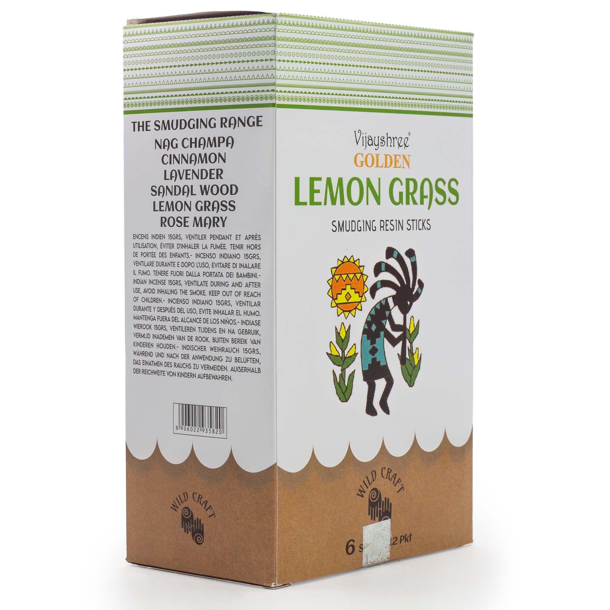 Golden Lemon Grass Smudging Resin Sticks for Fresh Aromas 30g