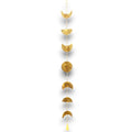 Indian Chimes Brass Moon Phases Drop with Bell 25cm Decoration