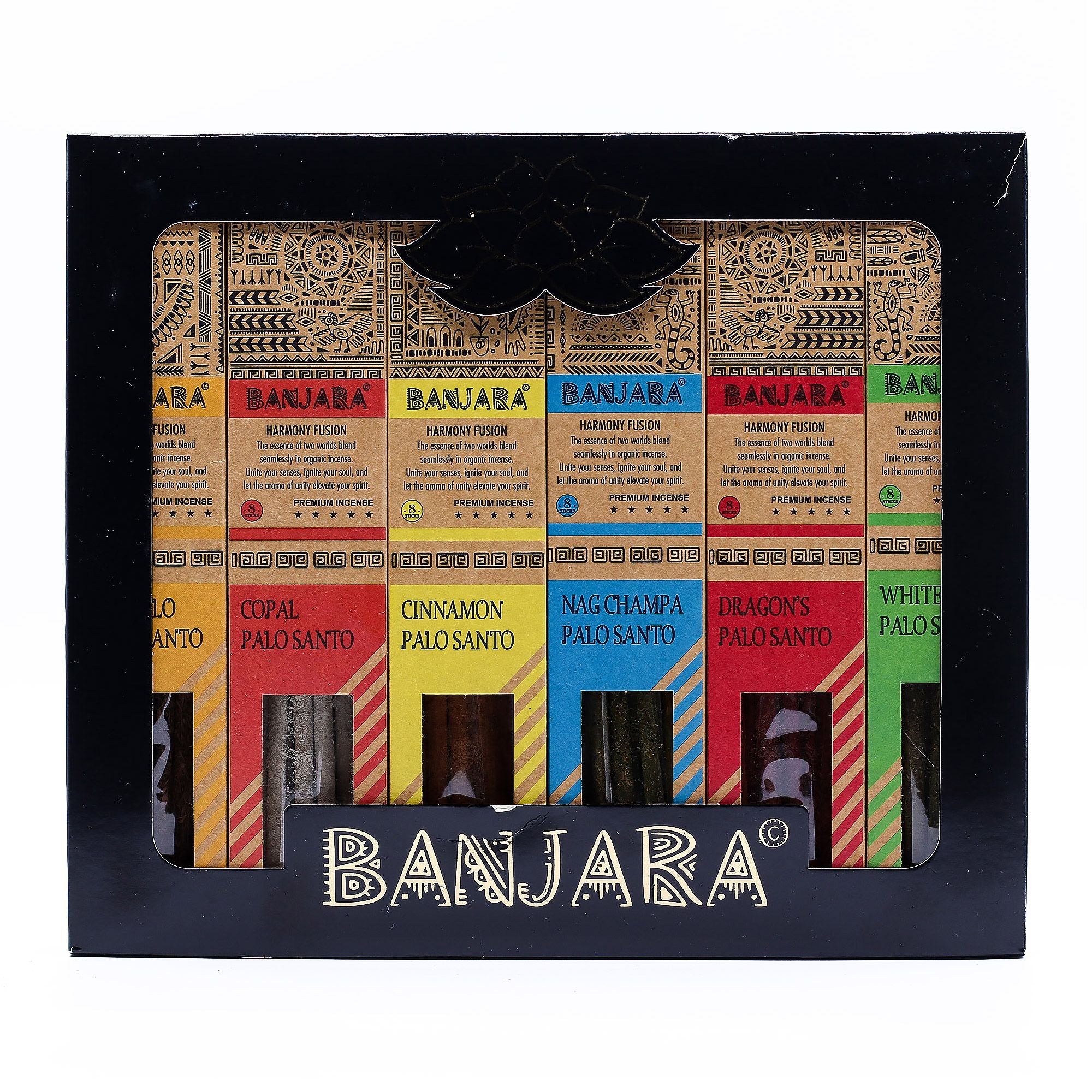 Banjara Palo Santo Smudge Sticks Set of 6 in Decorative Gift Box