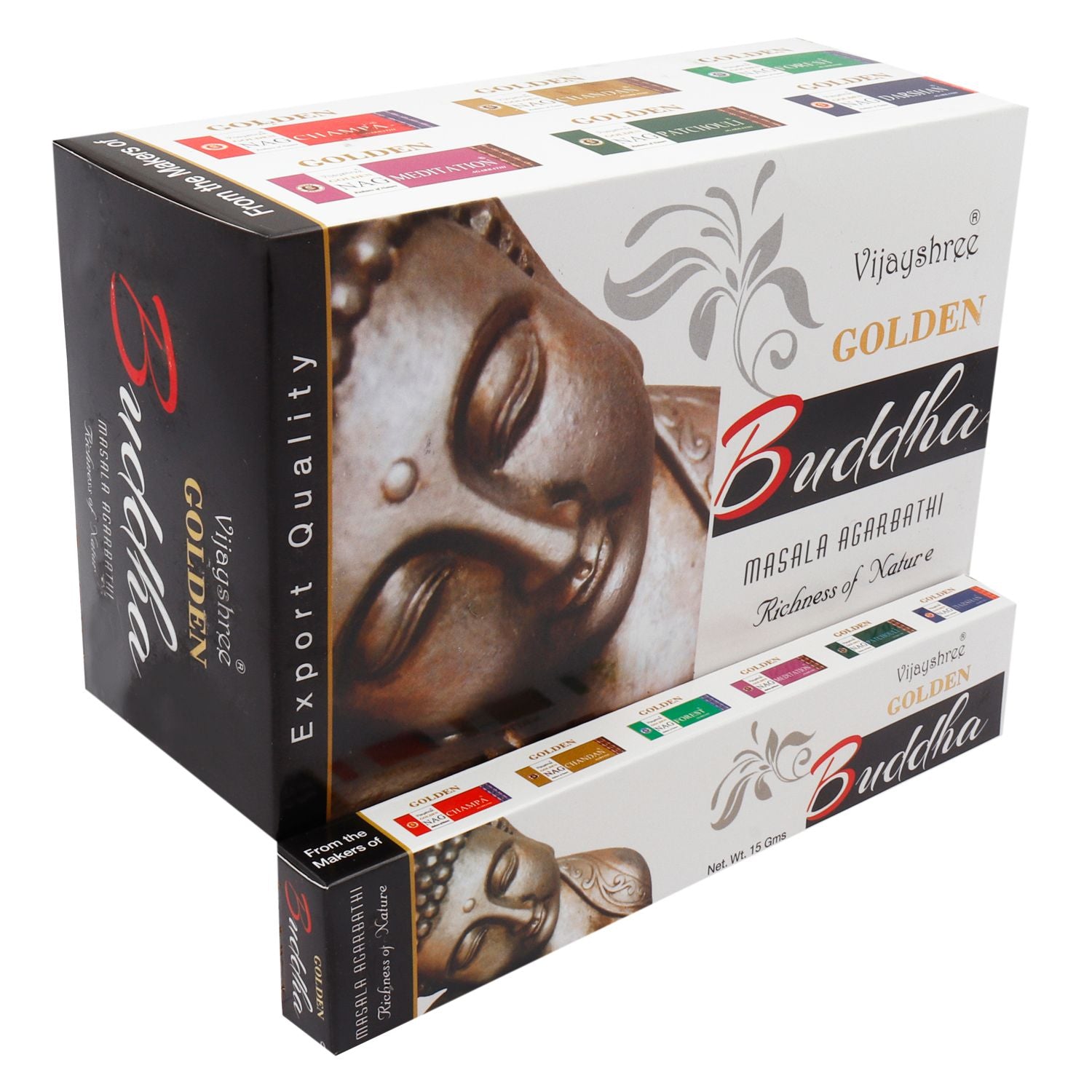 15g Golden Buddha Incense with Golden Nagchampa Fragrance