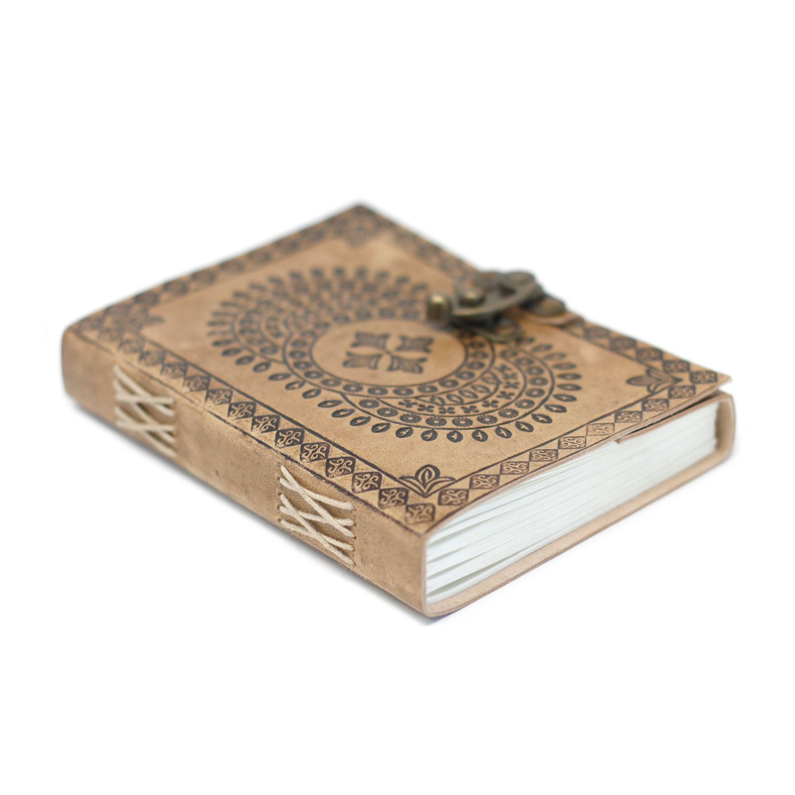 Leather Blue Mandala Notebook for Journaling and Sketching