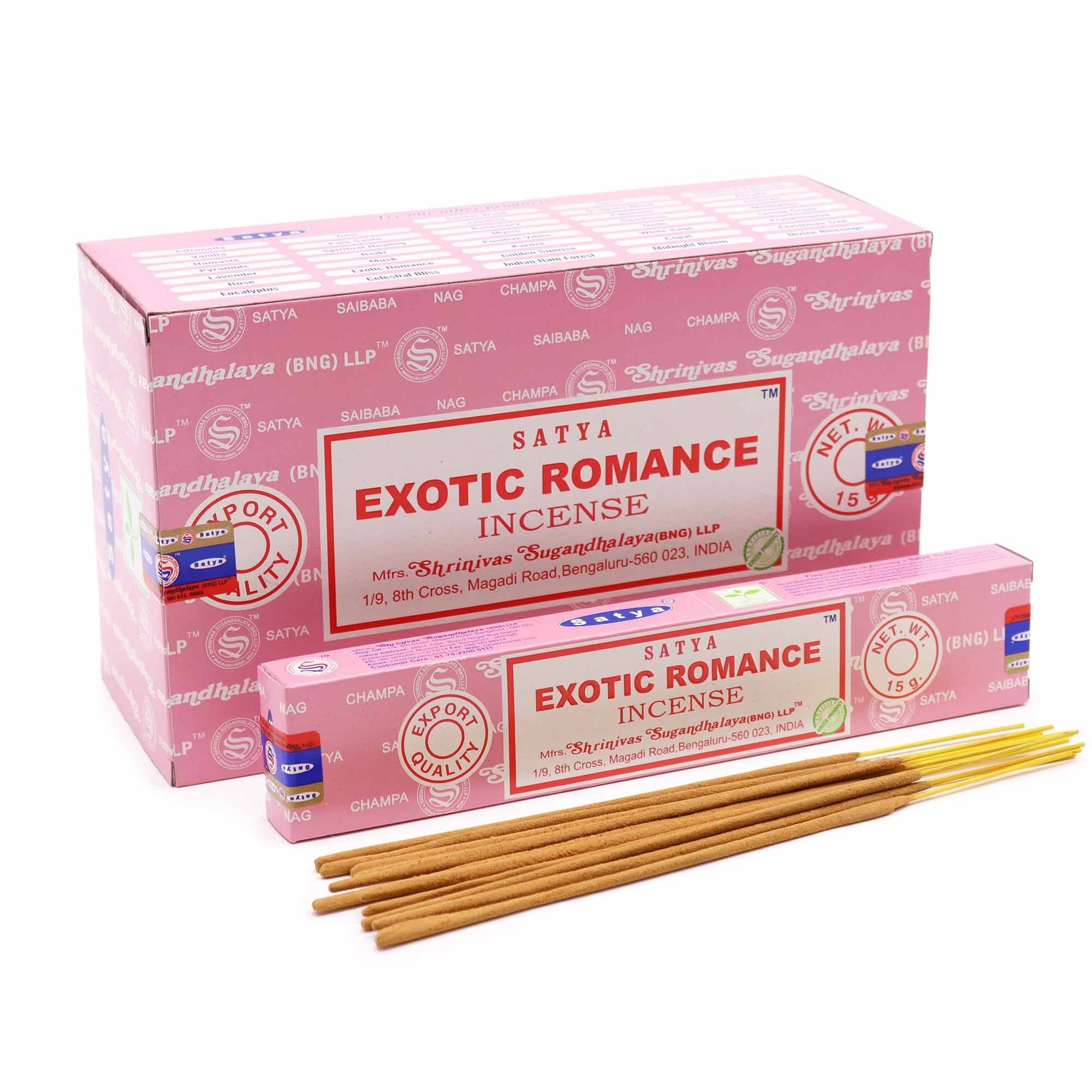 Satya Incense Sticks 15g Exotic Romance for Captivating Aroma