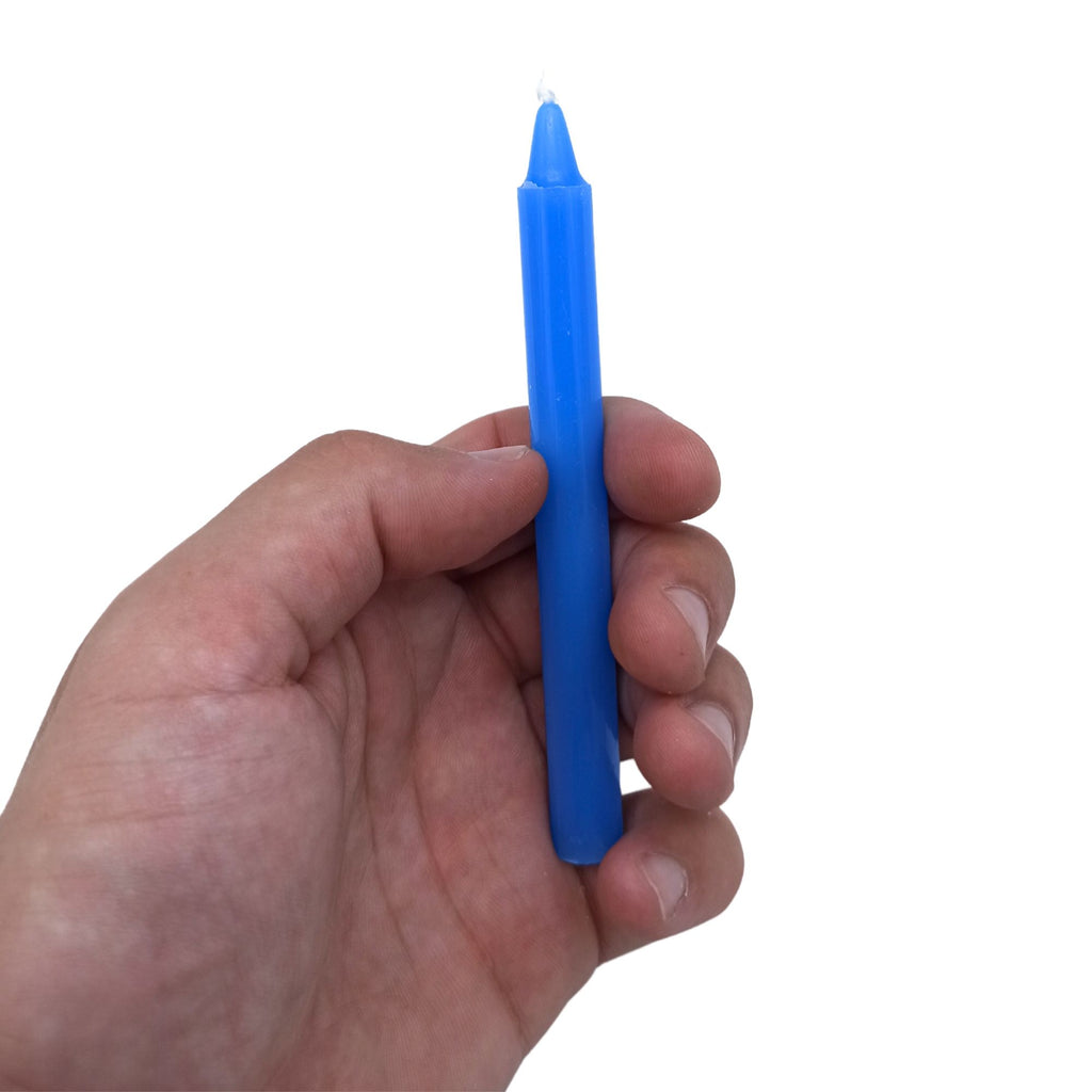 Manifest Magic Candles Pack of 12 for Throat Chakra in Blue