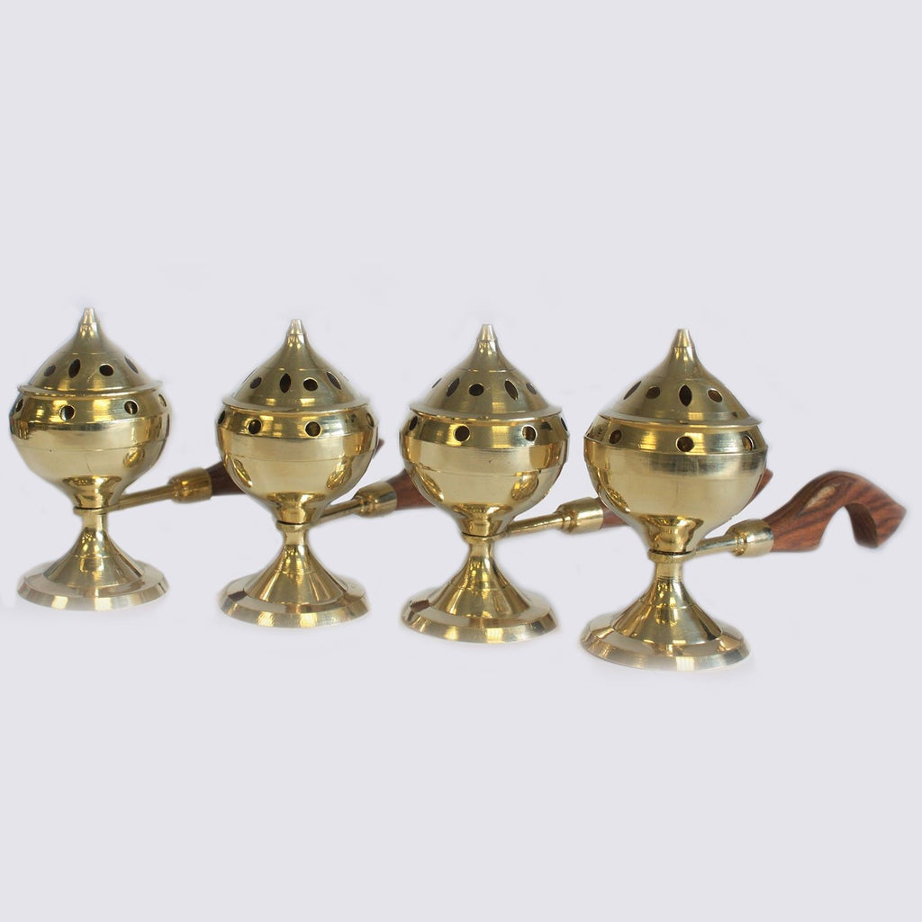 Plain Censer Burner for Incense Cones and Charcoal Use in Brass