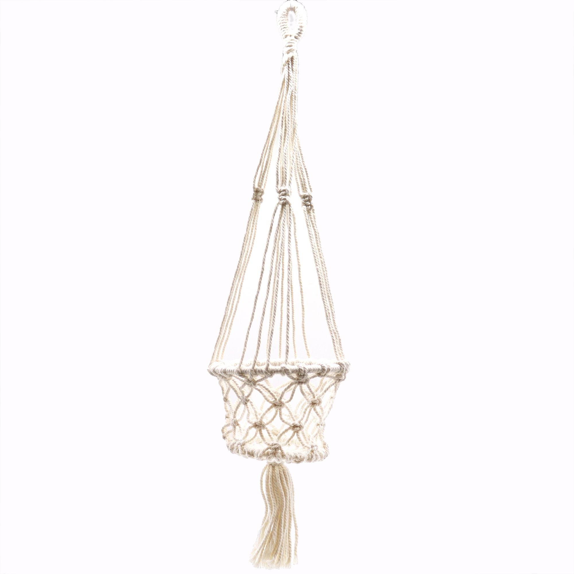 Stylish Macrame Pot Holder for Single Small Pot Home Decor Accent