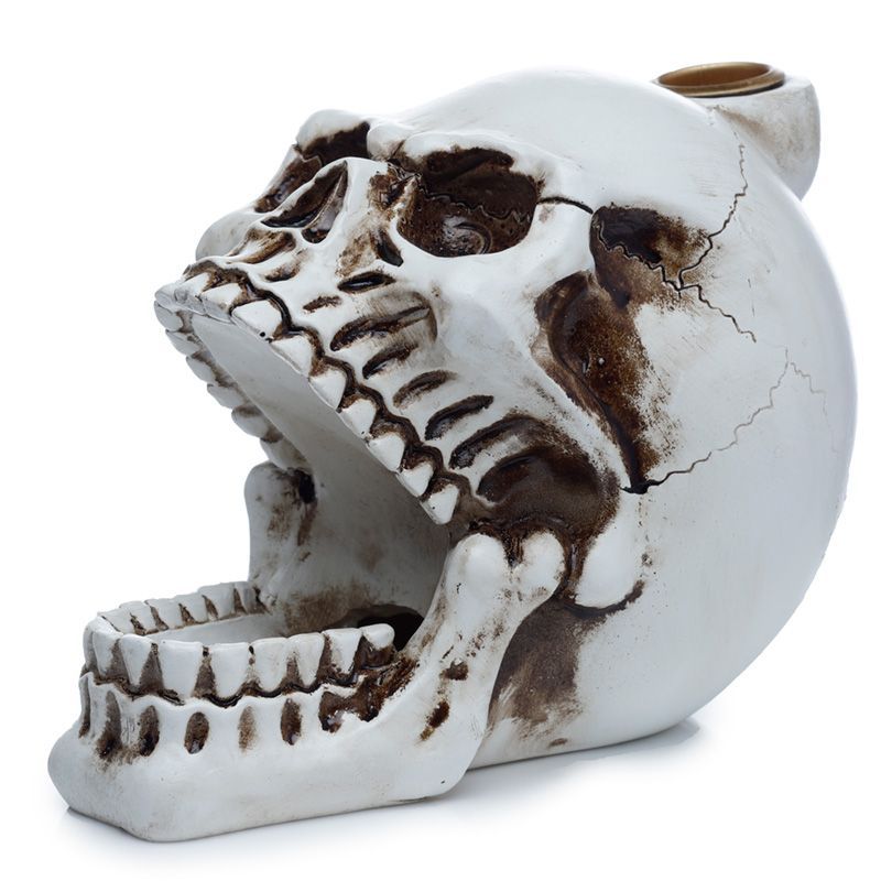 Skull with Open Mouth Backflow Incense Burner for Unique Decor