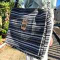 Soft Banjar Laptop Bag in Grey Strips for Stylish Protection