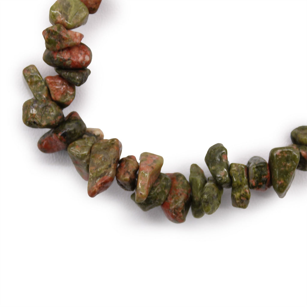 Stylish Chipstone Bracelet with Beautiful Green Jasper Gemstones